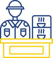 Canteen Line Two Color Icon vector
