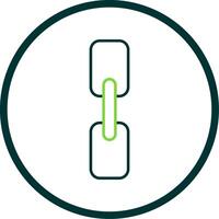 Chain Line Circle Icon vector