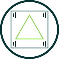Triangle Line Circle Icon vector