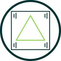 Triangle Line Circle Icon vector