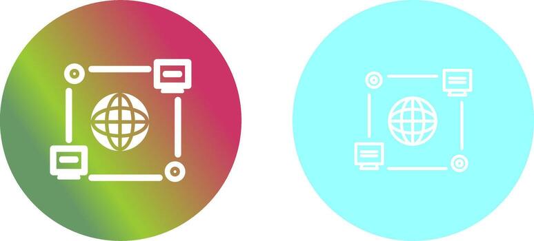 computadora conexión icono diseño vector