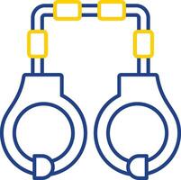 Handcuffs Line Two Color Icon vector