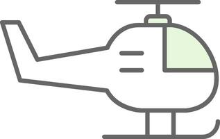 helicóptero relleno icono vector