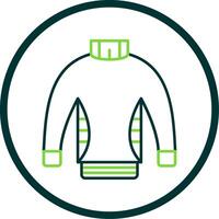 Sweater Line Circle Icon vector