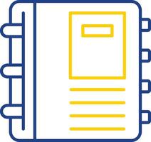 Diary Line Two Color Icon vector