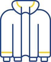 Jacket Line Two Color Icon vector