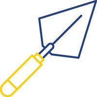 Trowel Line Two Color Icon vector