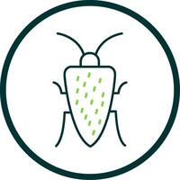 Cockroach Line Circle Icon vector