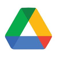 Google drive vector icon in color style