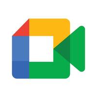 Google meet vector icon in color style