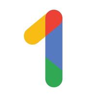 Google one vector icon in color style