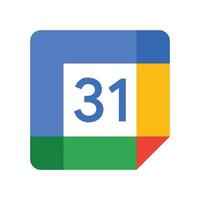 google calendario vector icono en color estilo