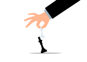 Hand, die eine Schachfigur hält png