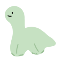 schattig dinosaurus brachiosaurus tekenfilm illustratie png