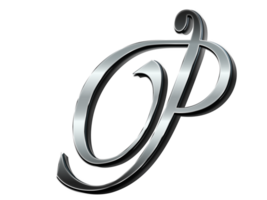 Letter P Stainless steel png