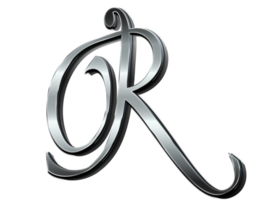 Letter R Stainless Effects png