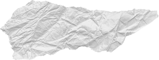 White Ripped Crumpled Paper Piece png