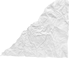 White Ripped Crumpled Paper Piece png