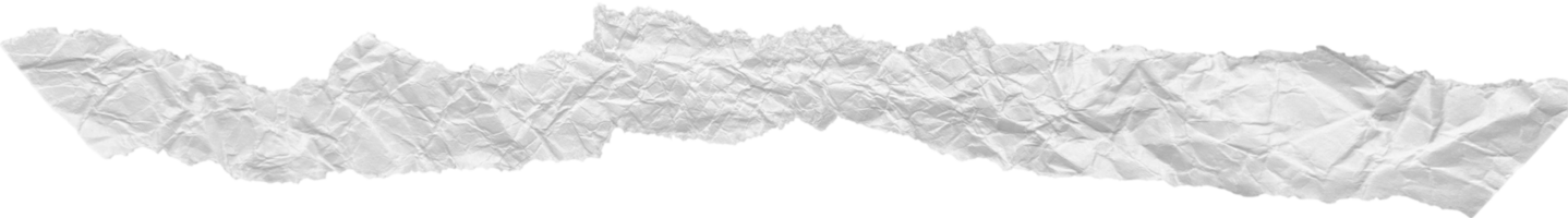 White Ripped Crumpled Paper Piece png