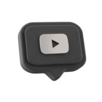 Youtube jouer icône sur transparent Contexte png