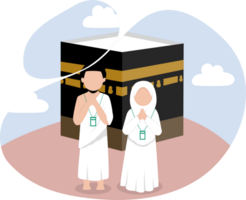 Pilgrim hajj cartoon png