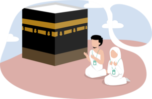 Pilgrim hajj cartoon png