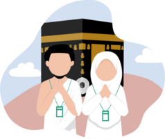 Pilgrim hajj cartoon png