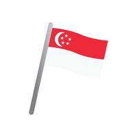 Singapur bandera icono vector