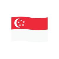 Singapur bandera icono vector