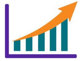 illustratie groeit omhoog, analytics resultaat van Promotie afzet verkoop png