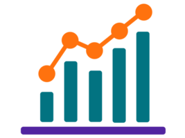 ilustración creciente arriba, analítica resultado de promoción márketing ventas png