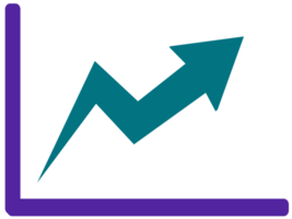 illustration croissance en haut, analytique résultat de promotion commercialisation Ventes png