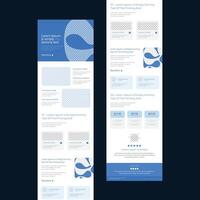 Modern business Landing page Template l Landing page wireframe design for business. One page website layout template. Modern responsive design. vector