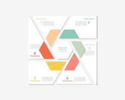 hexagon process infographic design with 6 steps colorful style for presentation purpose.Line step infographic can be used for business and marketing Pro vector