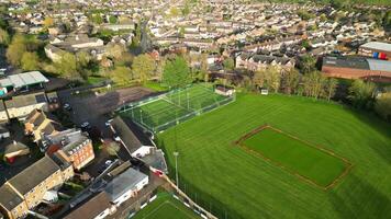 High Angle Footage of Central Leighton Buzzard Town of England UK. March 29th, 2024 video