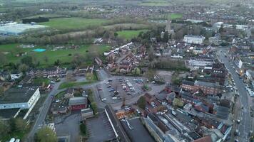 haute angle métrage de central leighton buse ville de Angleterre Royaume-Uni. Mars 29, 2024 video