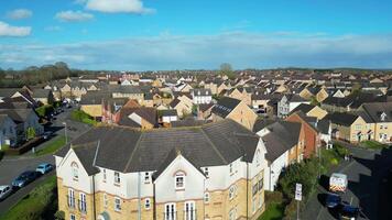High Angle Footage of Central Leighton Buzzard Town of England UK. March 29th, 2024 video