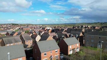 High Angle Footage of Central Leighton Buzzard Town of England UK. March 29th, 2024 video