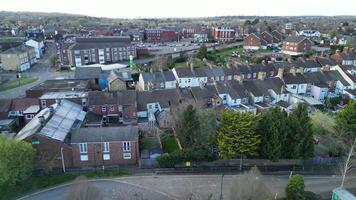 hoog hoek beeldmateriaal van centraal leighton buizerd stad- van Engeland uk. maart 29e, 2024 video