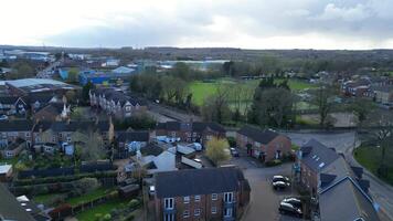 High Angle Footage of Central Leighton Buzzard Town of England UK. March 29th, 2024 video