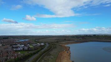 High Angle View of Central Leighton Buzzard Downtown of England UK. March 29th, 2024 video