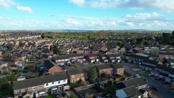 High Angle Footage of Central Leighton Buzzard Town of England UK. March 29th, 2024 video