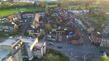 High Angle View of Central Leighton Buzzard Downtown of England UK. March 29th, 2024 video