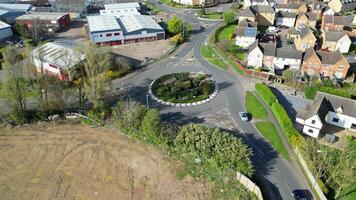 hög vinkel se av central leighton vråk stadens centrum av England Storbritannien. Mars 29:e, 2024 video