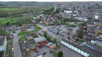 High Angle View of Central Leighton Buzzard Downtown of England UK. March 29th, 2024 video
