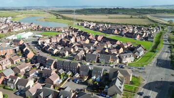 High Angle View of Central Leighton Buzzard Downtown of England UK. March 29th, 2024 video