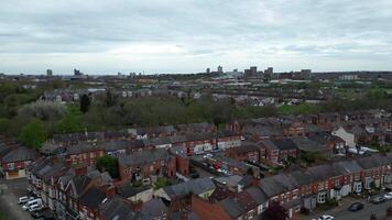 hög vinkel antal fot av leicester stad av England förenad rike, april 8:e, 2024 video