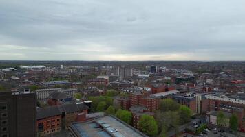 hög vinkel antal fot av leicester stad av England förenad rike, april 8:e, 2024 video