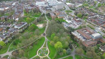 Aerial Time Lapse Footage of Central Rugby City of England Great Britain, April 8th, 2024 video