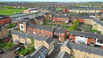 High Angle Footage of Residential District of Peterborough City of England United Kingdom. April 11th, 2024 video